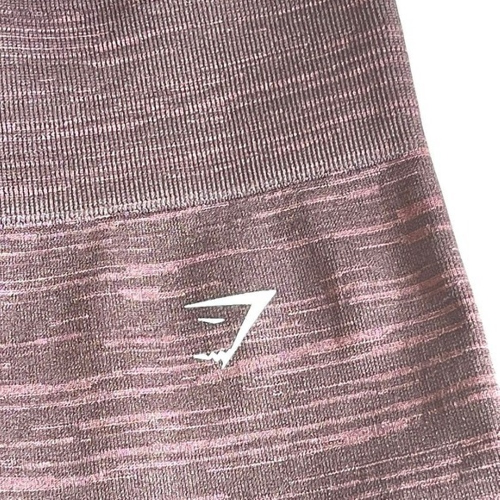 Gymshark Adapt Marl Seamless Leggings Womens S Cherry Brown Training Fitness - Picture 3 of 8